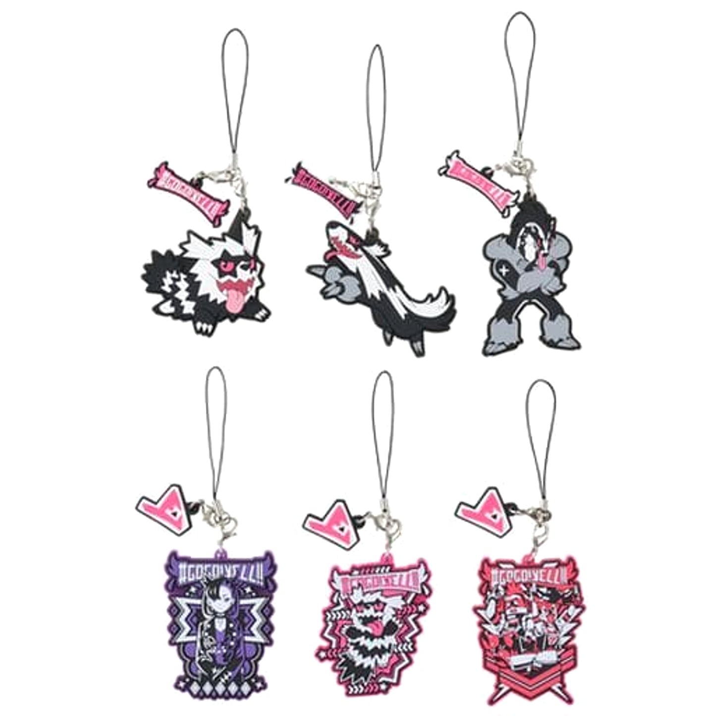 Pokemon Galarian Zigzagoon & Others Rubber Strap Collection #Gogo!Yell!! Pokemon Center Limited All 6 Types Set Keychains [USED]