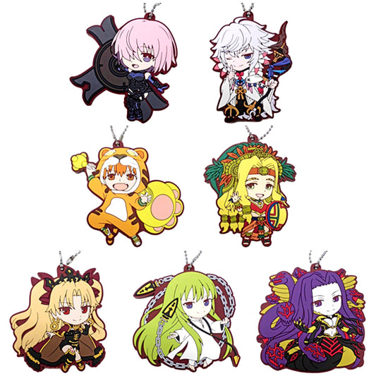Set of 7 Fate/Grand Order Absolute Demonic Front: Babylonia Capsule Rubber Mascot 02 [USED]