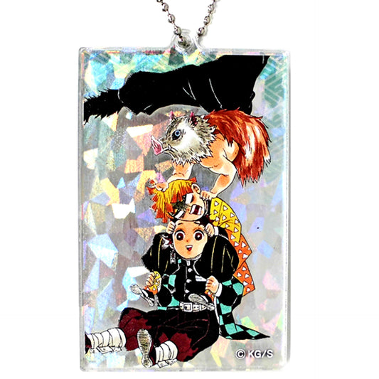 Tanjiro & Zenitsu & Inosuke Holo Demon Slayer: Kimetsu no Yaiba Acrylic Keychain Collection [USED]