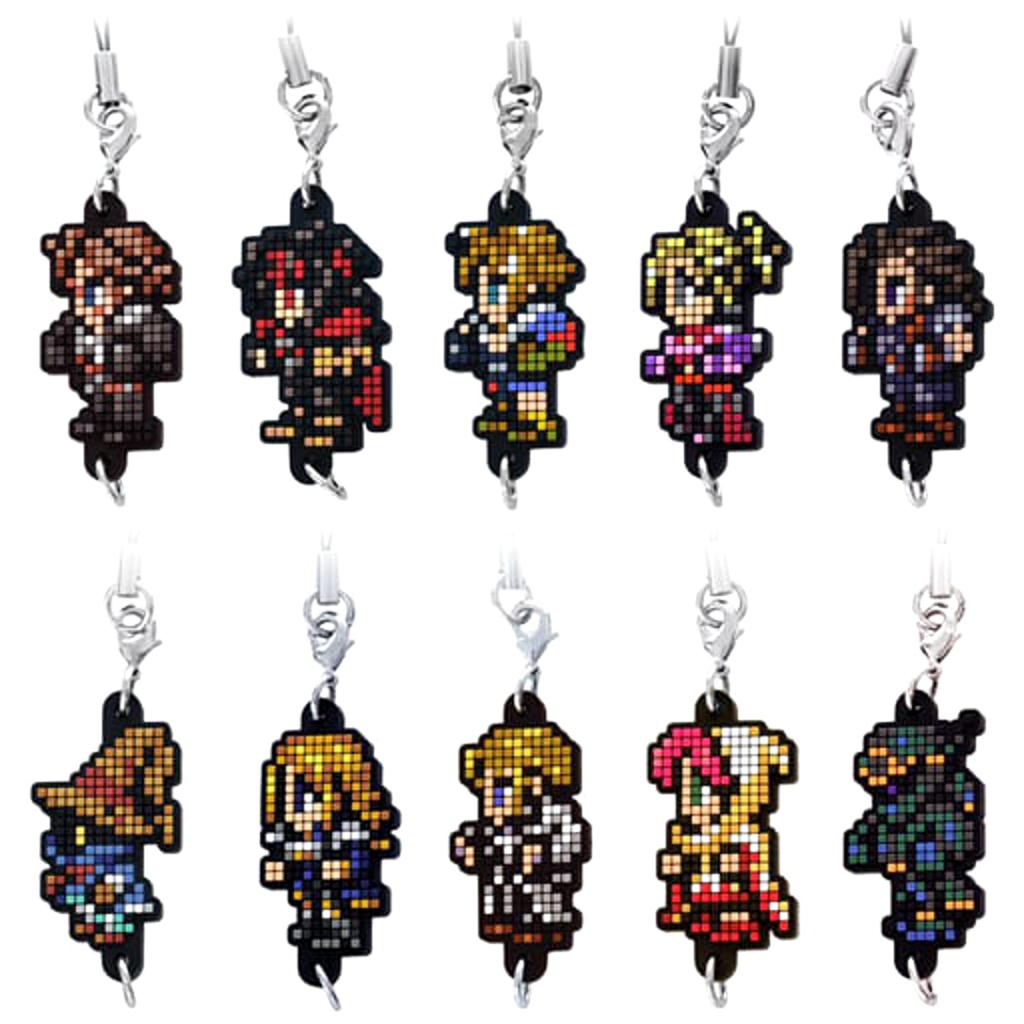 Squall Leonhart & Others Final Fantasy All 10 Types Set Dot Rubber Strap Vol.3 [USED]