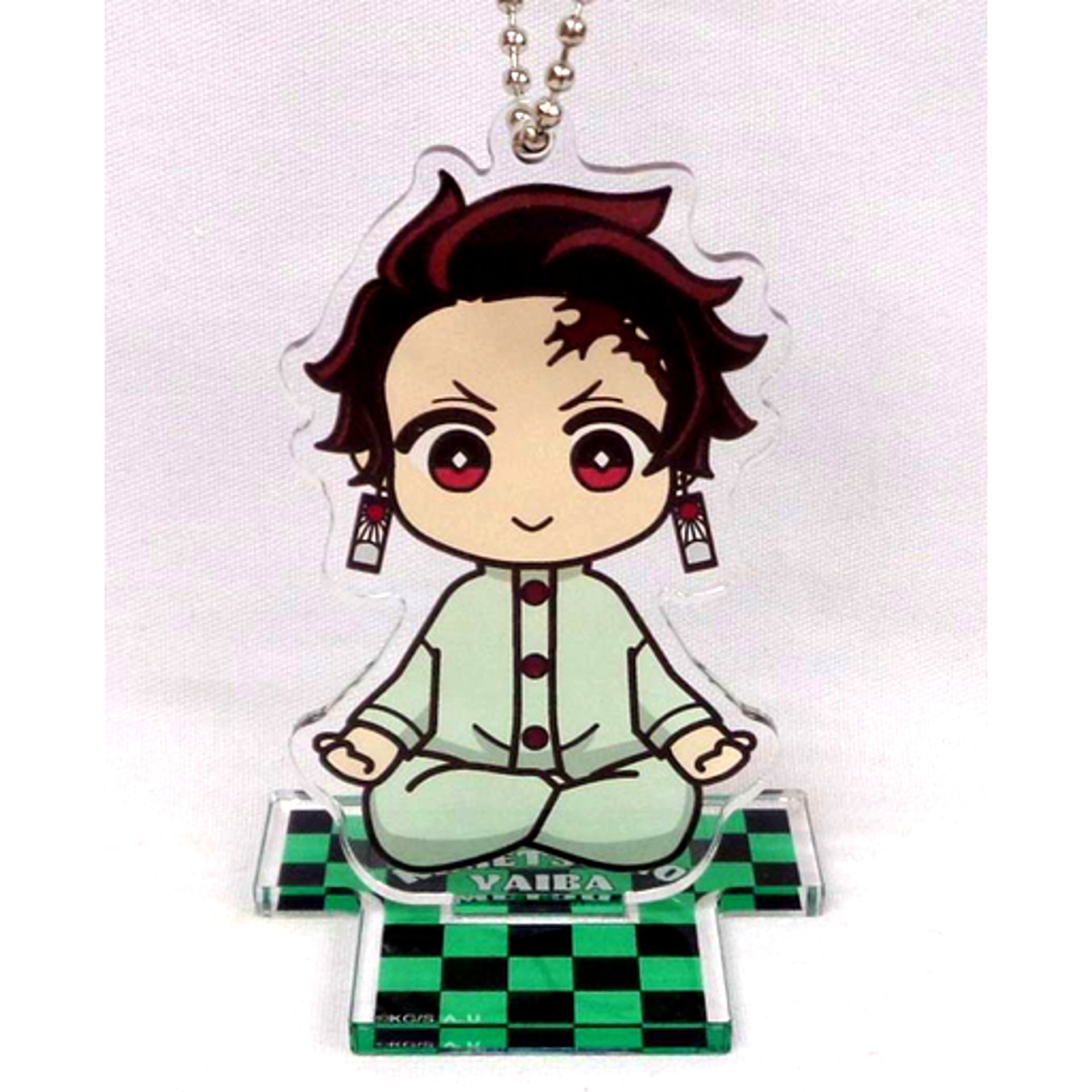 Set of 2 Tanjiro Kamado Demon Slayer Acrylic Stand Keychain x Avail [USED]