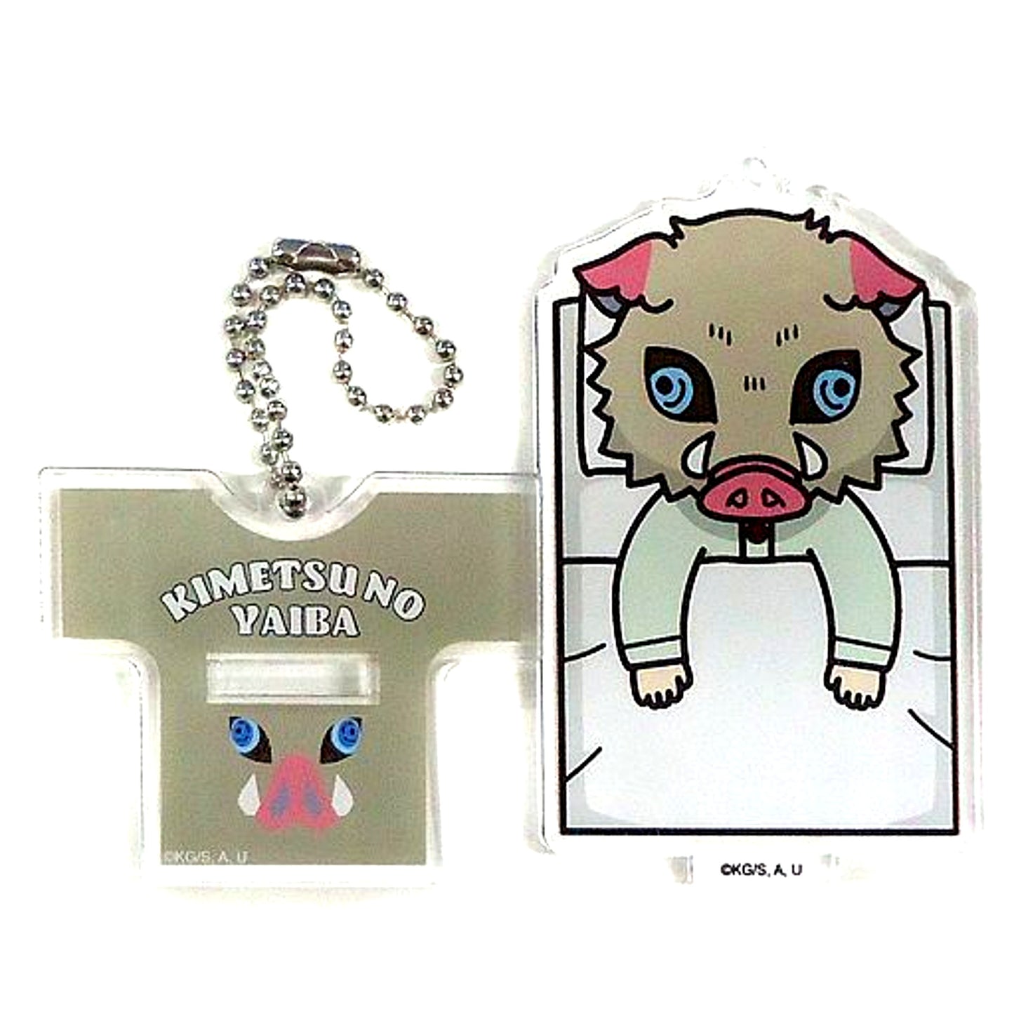 Inosuke Hashibira Demon Slayer Kimetsu no Yaiba x Avail Acrylic Stand Keychain Set of 2 [USED]