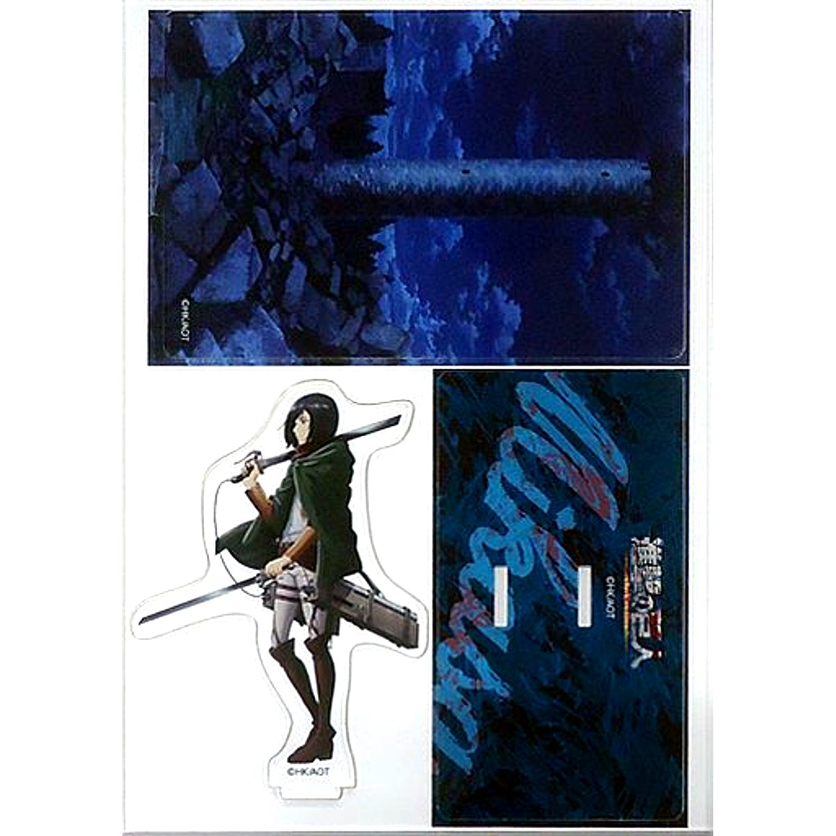 Mikasa Ackerman Acrylic Stand Attack on Titan Crumbling Tower [USED]