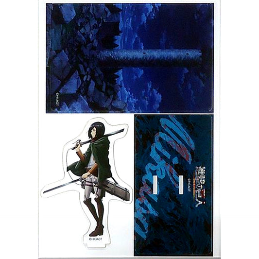 Mikasa Ackerman Acrylic Stand Attack on Titan Crumbling Tower [USED]