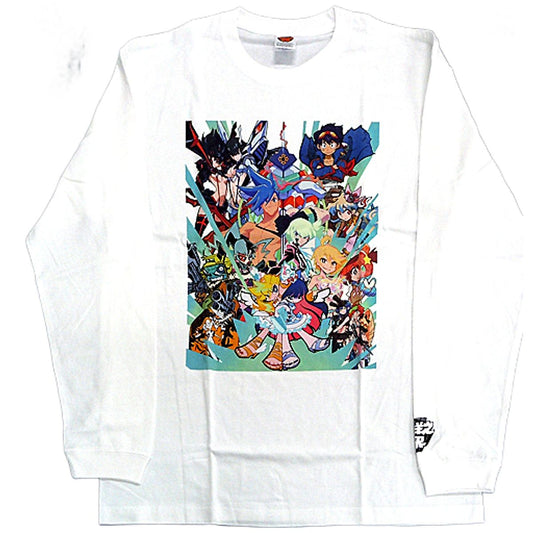 Key Visual Long T-Shirt White S Size Triggergood Smile Company Hiroyuki Imaishi's World Limited To The Man Who Created "Gurren Lagann," "Kill La Kill," And "Promare" Character apparel [USED]