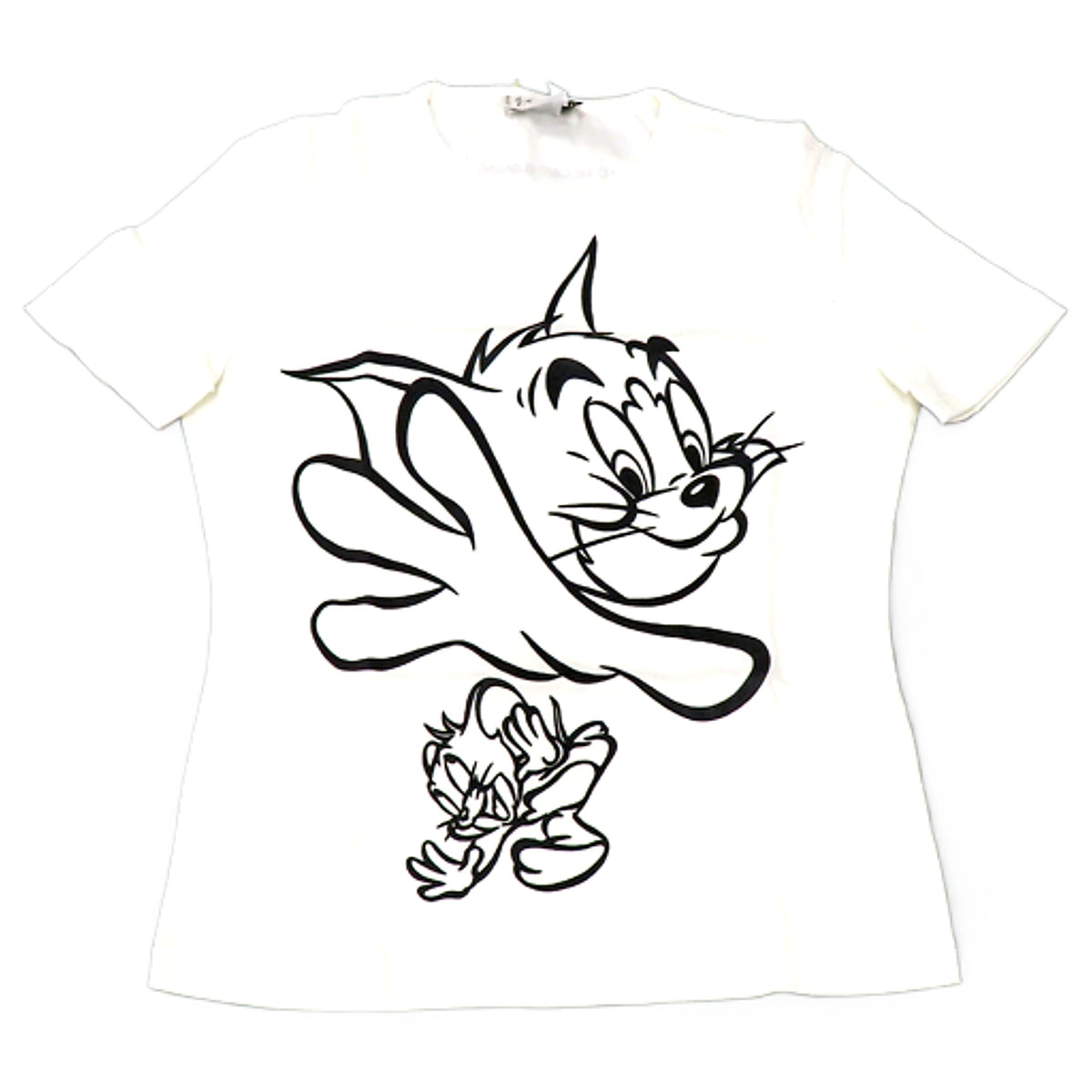 Tom Jerry Tom & Jerry X Castelbajac Short Sleeve Crew Neck T-Shirt White Size M Character apparel [USED]