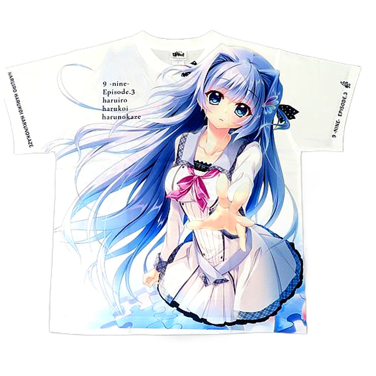 Haruka Kousaka 9 -Nine- Full Graphic T-Shirt White Free Size Akiba Pop Festival 2020 in Summer Limited Character apparel [USED]