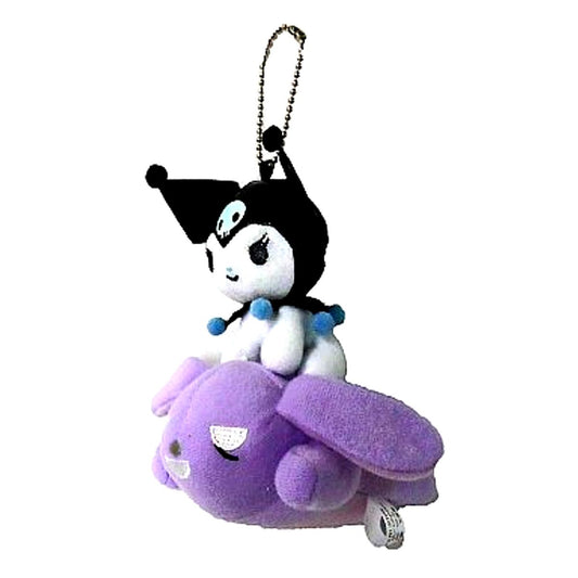 Kuromi Kuromi Plush Mascot with Ball Chain Onegai My Melody [USED]