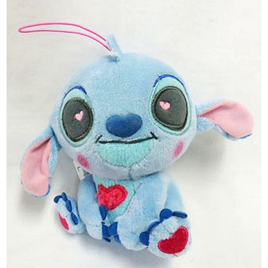 Stitch Cute Size Fluffy Heart Applique Plush Disney Characters Chibimashu [USED]