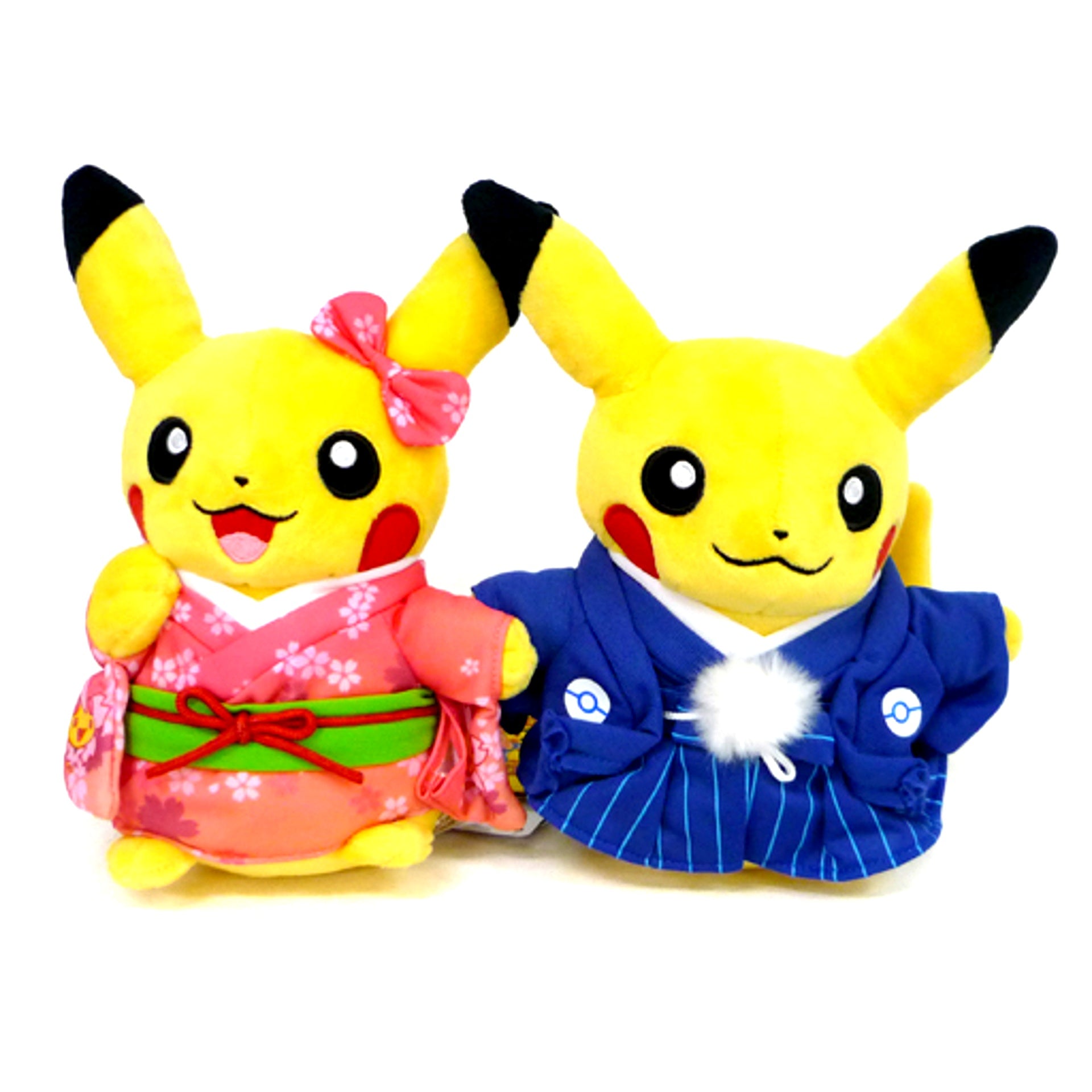 Monthly Pikachu 2016 New Year Pair Set Plush Pokemon Center Limited [USED]