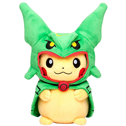 Pikachu Wearing Rayquaza Poncho Plush Pokemon Center Limited [USED]