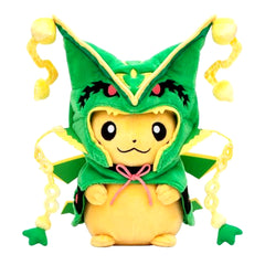 Pikachu Wearing Mega Rayquaza Poncho Plush Pokemon Center Limited [USED]