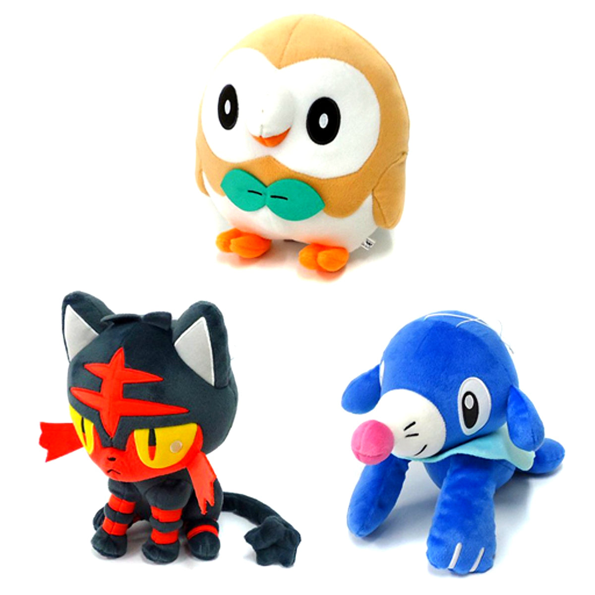 Set of 3 Big Plush Pokemon Sun & Moon [USED]