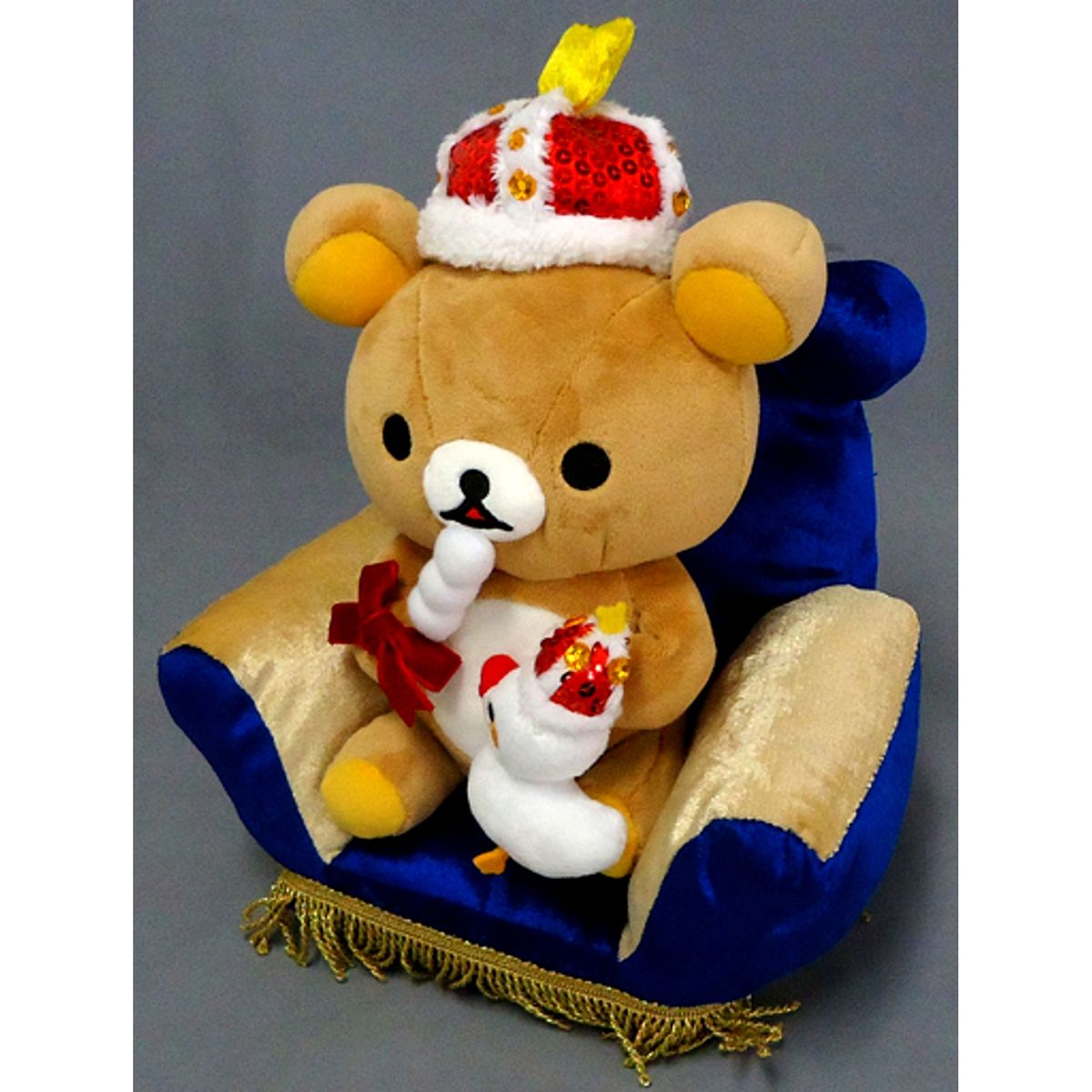 Rilakkuma Sofa Plush Royal Blue Big Rilakkuma Exhibition Sogo Yokohama Store Limited [USED]