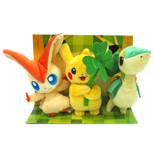 Pikachu Snivy Victini Plush Set Pokemon Center Tohoku Limited [USED]