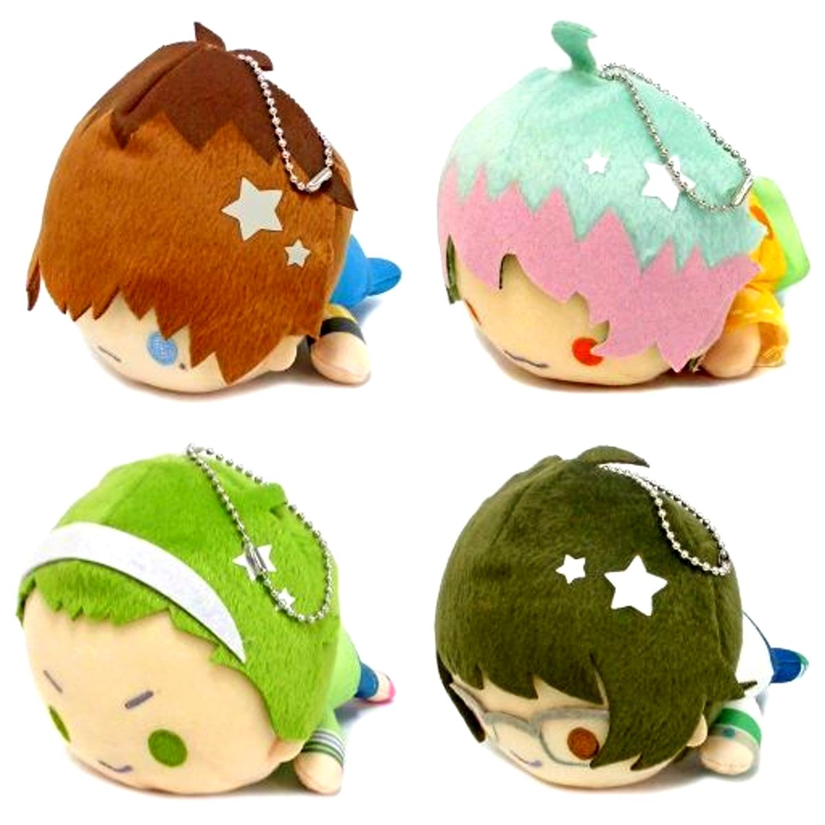 Set of 4 THE IDOLM@STER SideM Lying Down Plush vol.3 x Sanrio Adores Sega Limited [USED]