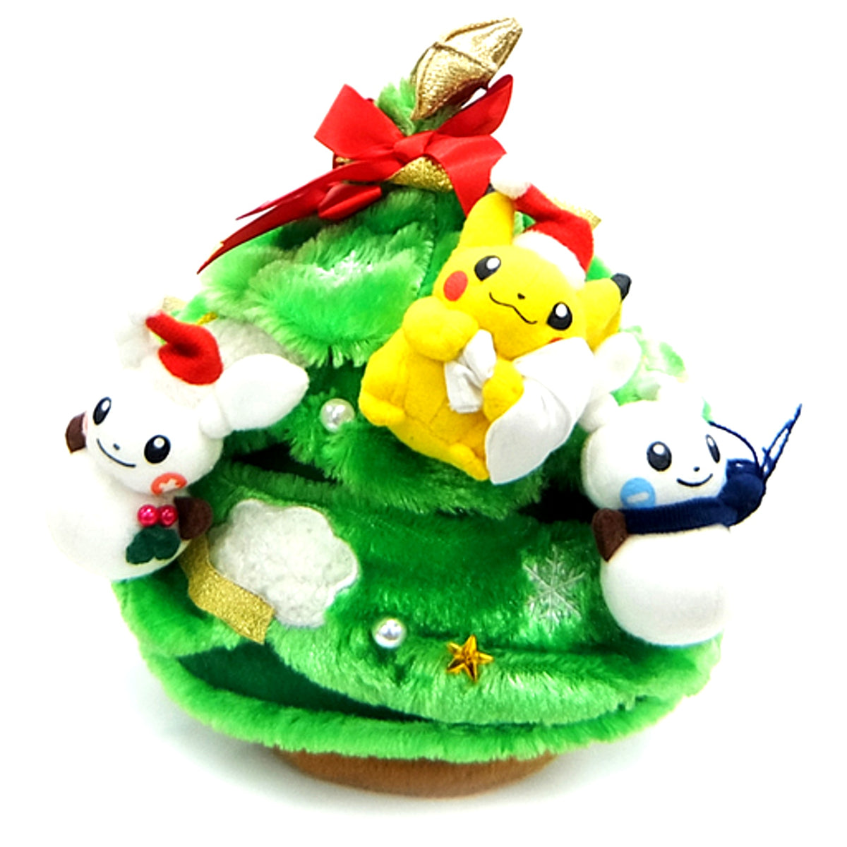 Christmas Tree Pikachu Santa Plush Pokemon Christmas 2004 Pokemon Center Limited [USED]