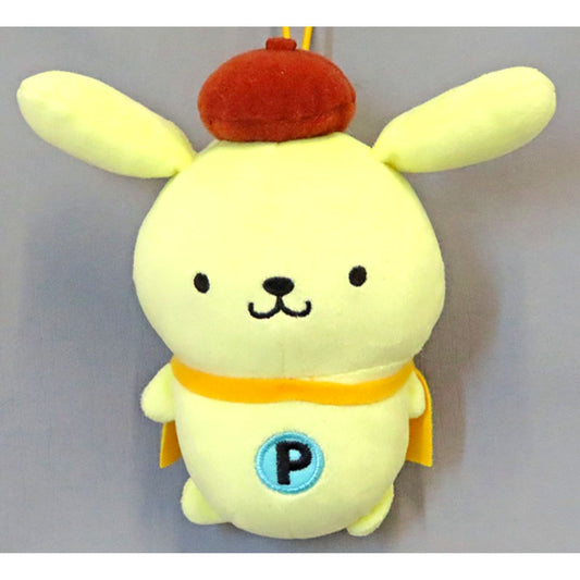 Pompompurin Plush with Rubber Strap SUPER SHIRO x Sanrio Characters [USED]