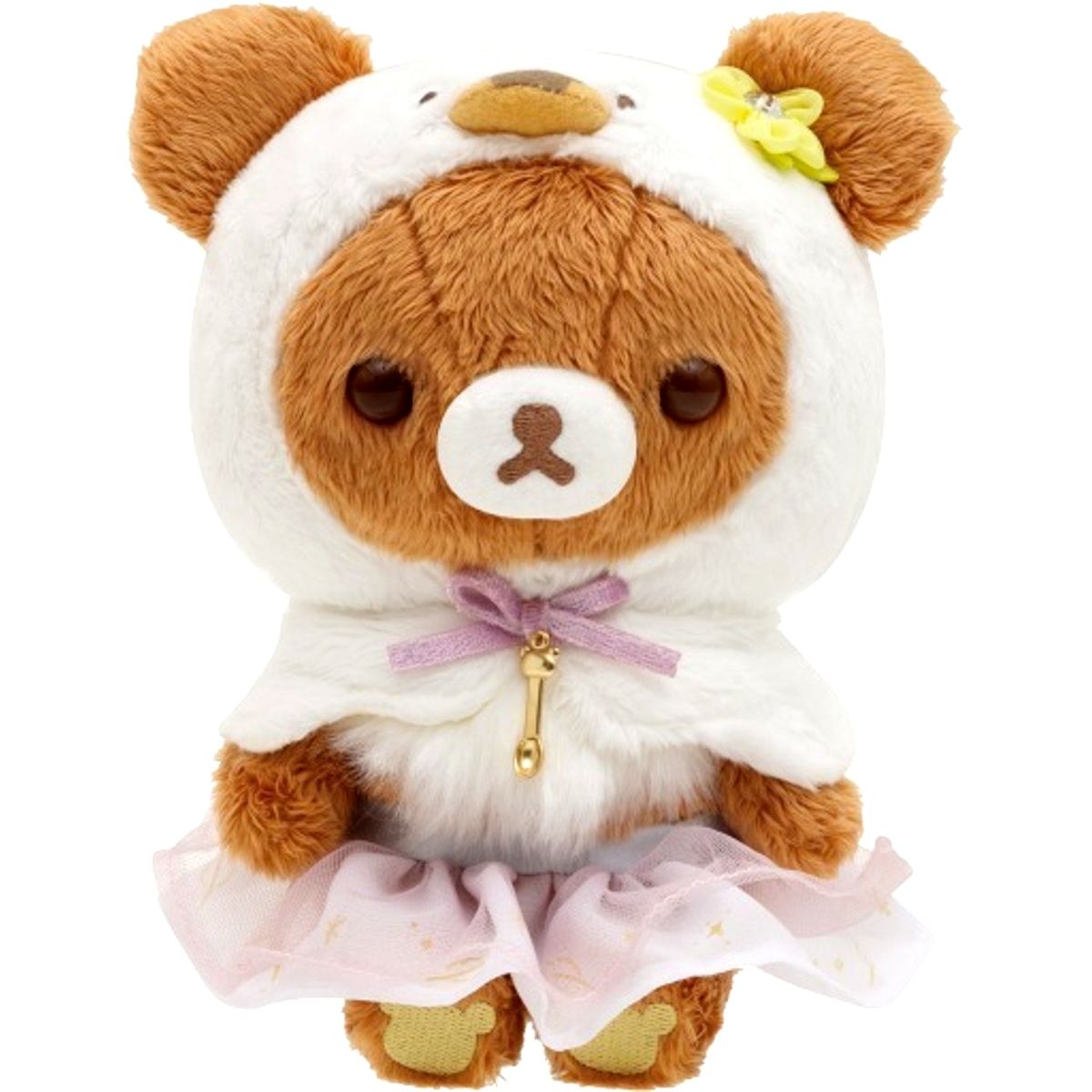 Chairoikoguma Plush Swan and Golden Flower Theme Rilakkuma [USED]