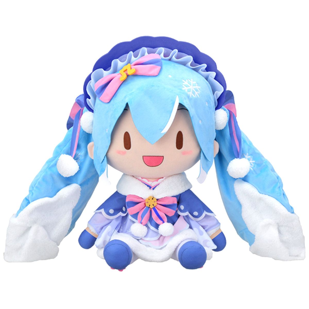 Hatsune Miku Character Vocal Series 01 Hatsune Miku Fuwapuchi Snow Miku 2023 Jumbo Plush Toy [USED]