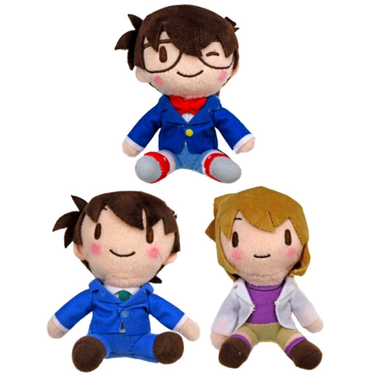Set of 3 Detective Conan Fuwapuchi Mini Plush Conan Shinichi Haibara EX [USED]