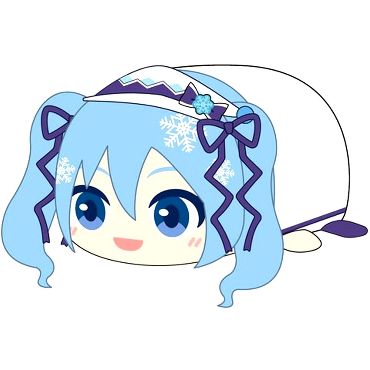 Hatsune Miku Character Vocal Series 01 Hatsune Miku Potekoro Mascot Snow Miku 2014 M Size Plush [USED]