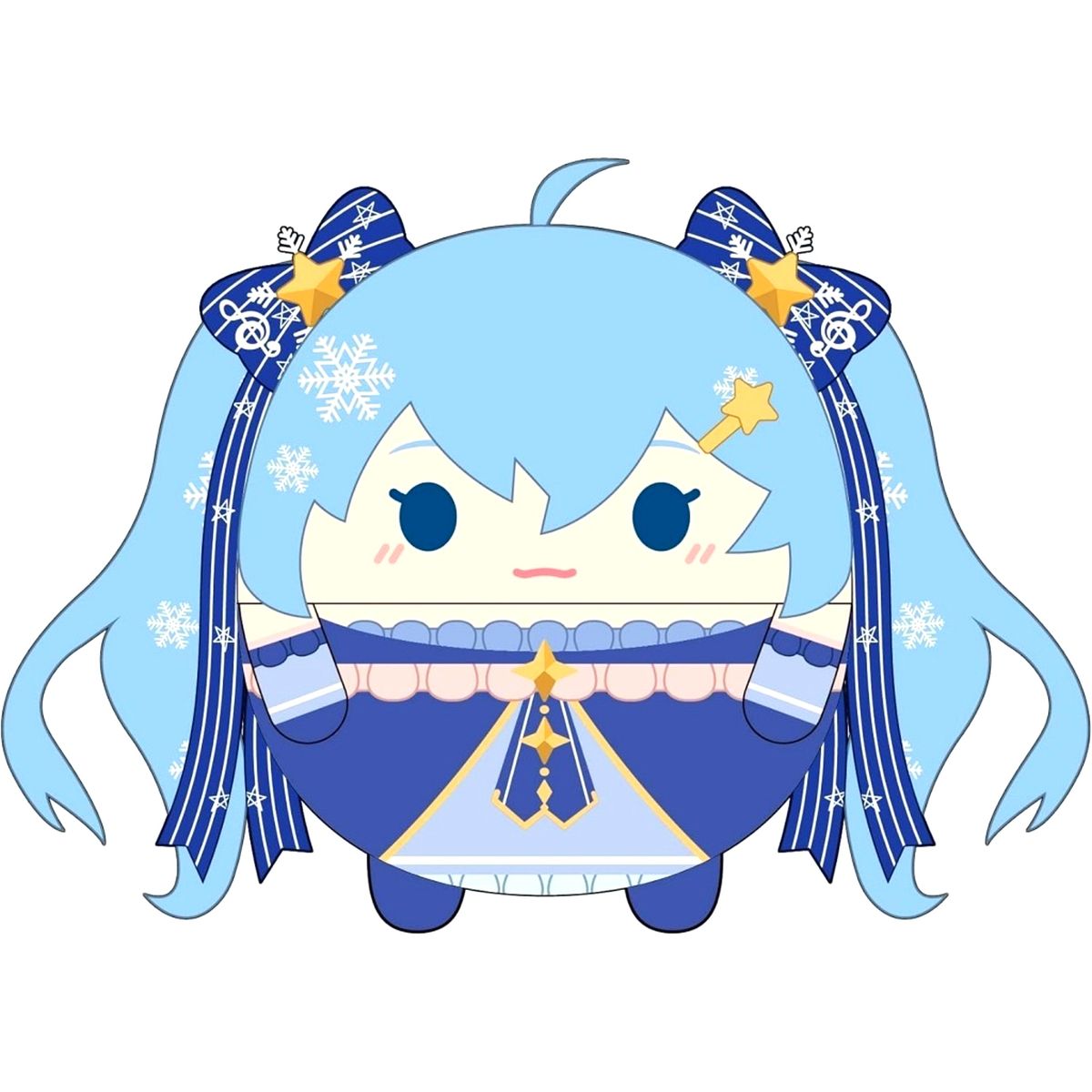 Hatsune Miku Snow Miku 2017 Fuwakororin Big BIG2 Plush [USED]