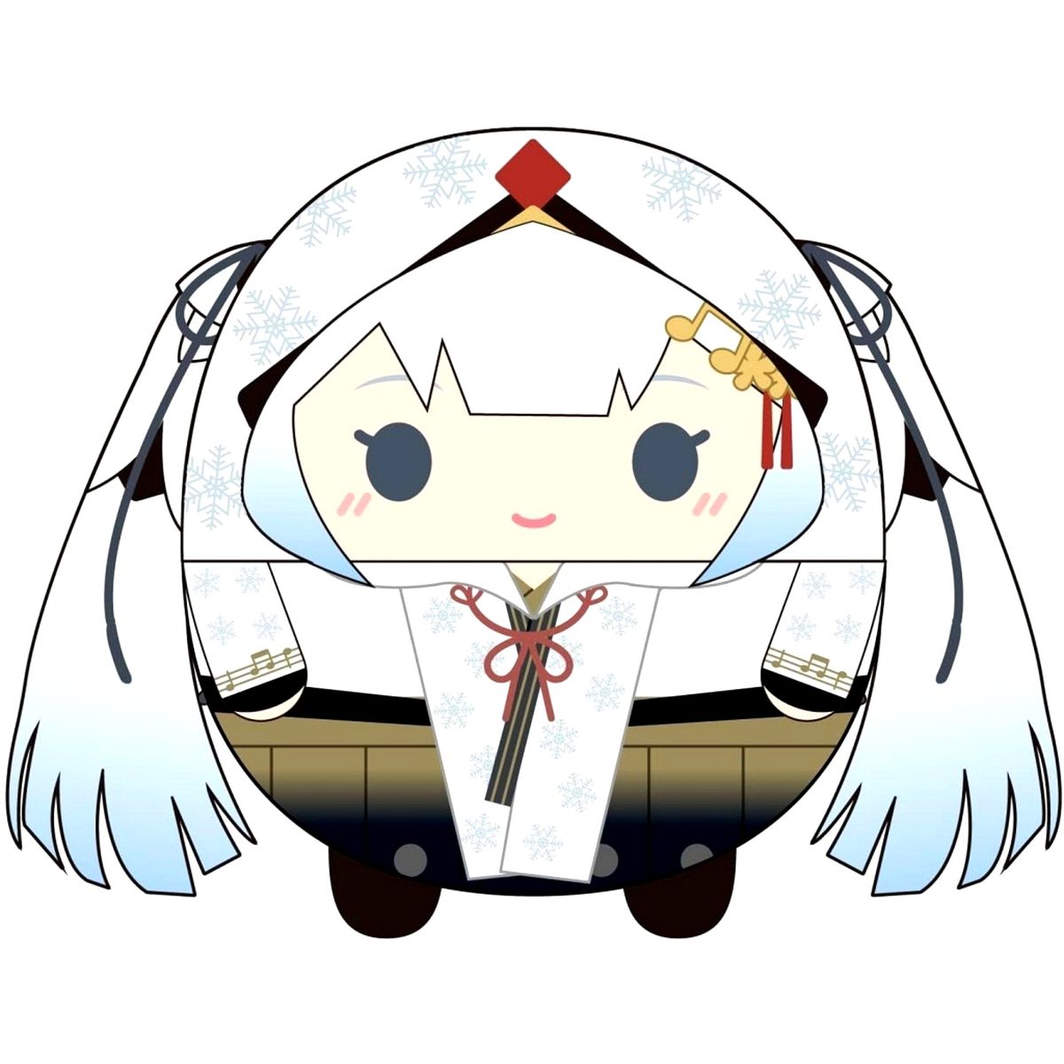 Hatsune Miku Snow Miku 2018 Fuwakororin Big BIG2 Plush [USED]