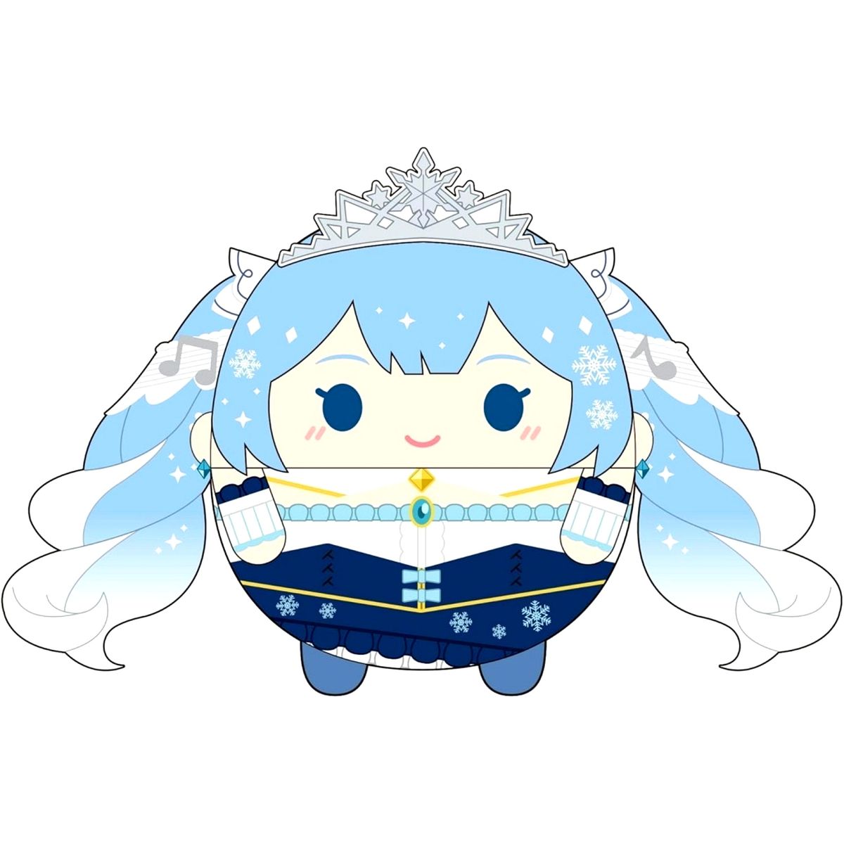 Hatsune Miku Snow Miku 2019 Fuwakororin Big BIG2 Plush [USED]
