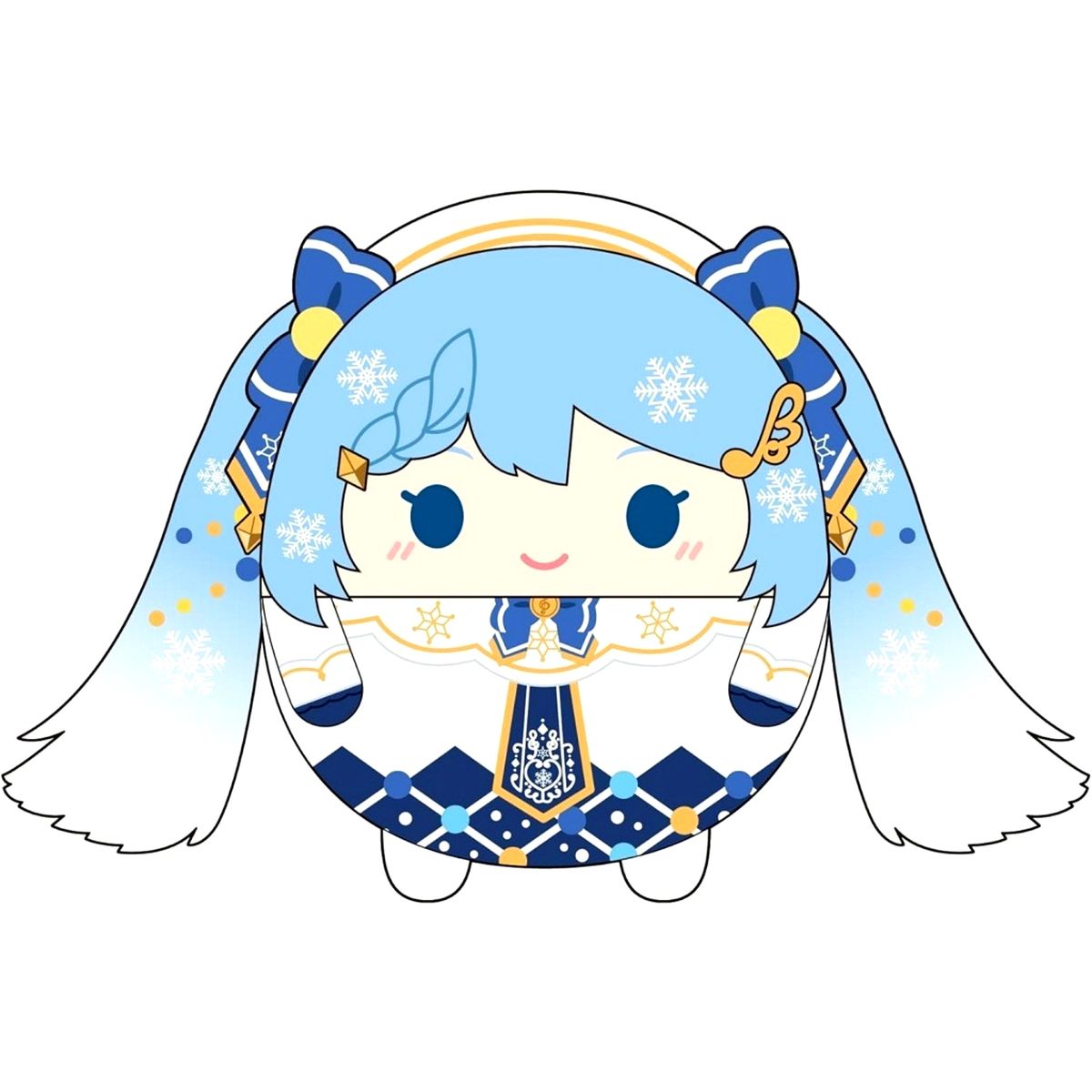 Hatsune Miku Snow Miku 2021 Fuwakororin Big BIG2 Plush [USED]