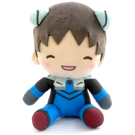 Shinji Ikari Evangelion Fuwapuchi M Plush Smiling [USED]