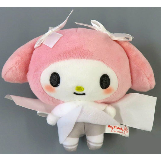 My Melody - B / White Ribbon DE Musubo! Plush My Melody Kuromi [USED]