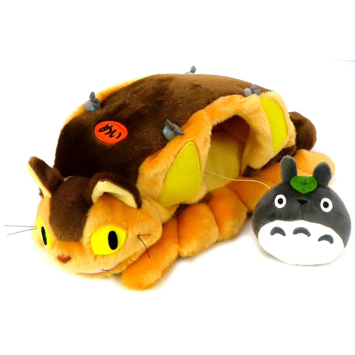 Catbus House Destination Sign Orange My Neighbor Totoro Plush Toy M Size [USED]