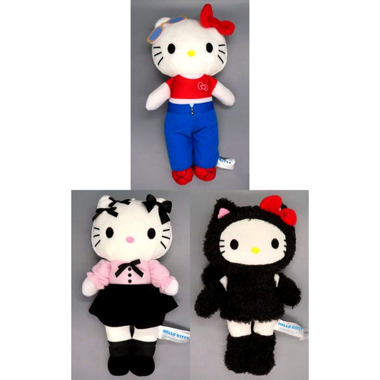 Set of 3 Hello Kitty Plush Long Legs Ver. EX Sanrio Characters [USED]