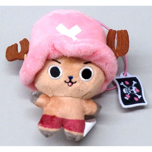 Tony Tony Chopper One Piece Rubber Strap Plush Pink Hat Ver. A Prize Jolly Roger [USED]