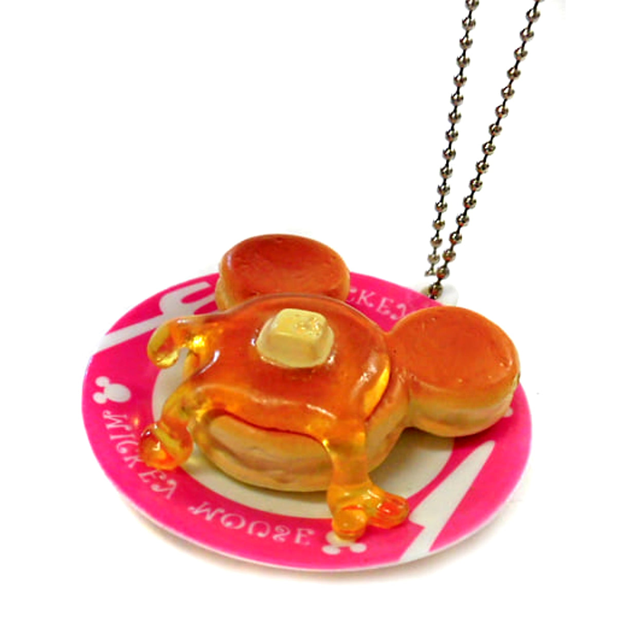 Disney Character Mickey Mouse Pancakes 2 Charameshi Mascot Keychains [USED]