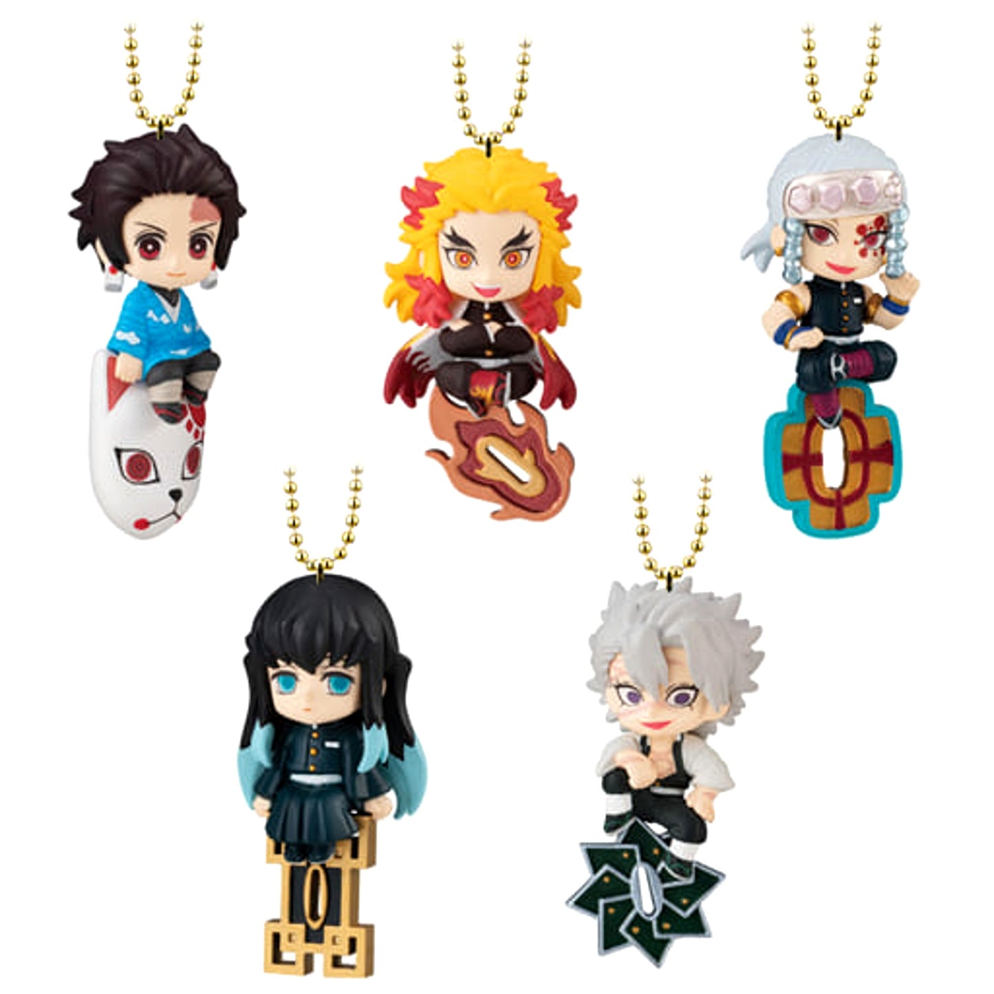 Tanjiro Kamado & Others Demon Slayer: Kimetsu no Yaiba All 5 Types Set Twinkle Dolly 3 [USED]