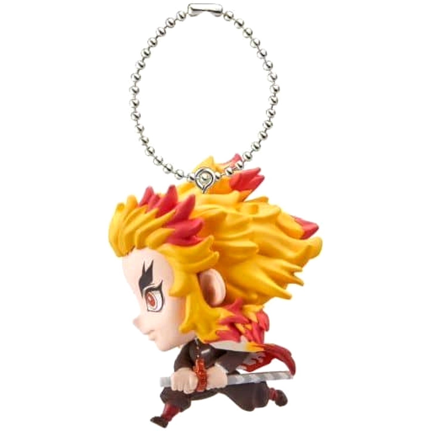 Demon Slayer: Kimetsu no Yaiba Kyojuro Rengoku 1 Deformed Mascot 4 Keychains [USED]