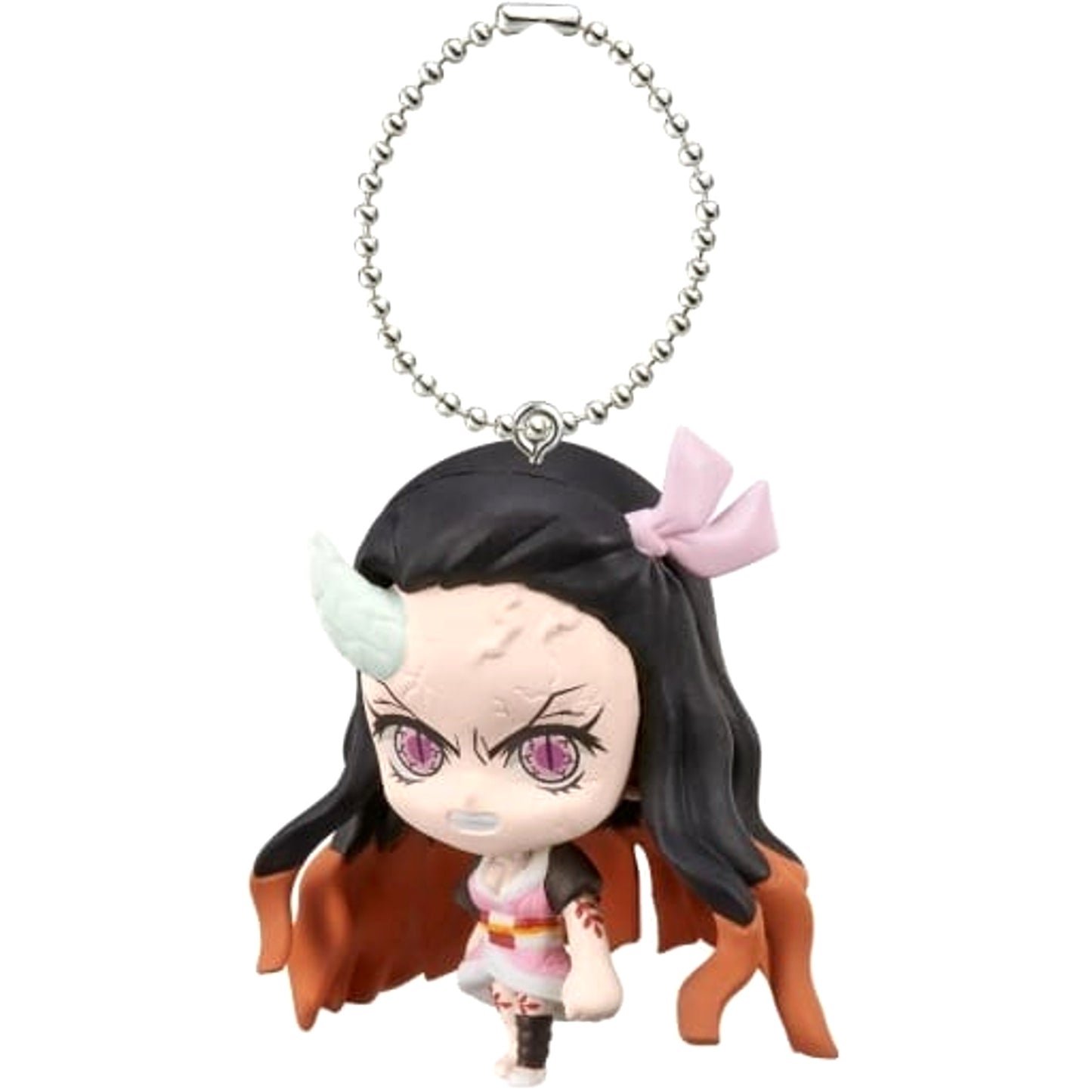 Demon Slayer: Kimetsu no Yaiba Nezuko Kamado 2 Deformed Mascot 5 Keychains [USED]