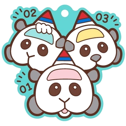 Pui Pui Molcar Hii & Others Pukkuri Rubber Mascot Gummy 2 Keychains [USED]