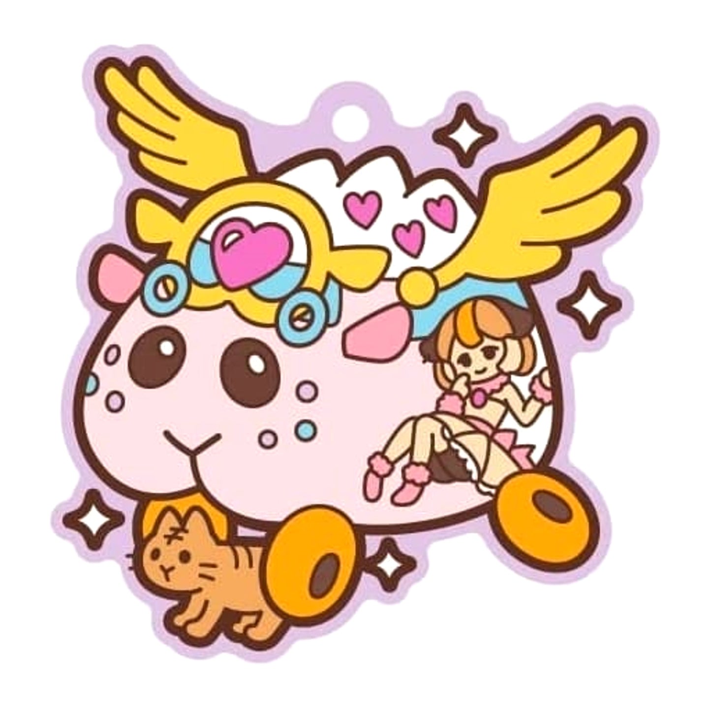 Pui Pui Molcar Magical Angel Abbey 12 Pukkuri Rubber Mascot Gummy Keychains [USED]