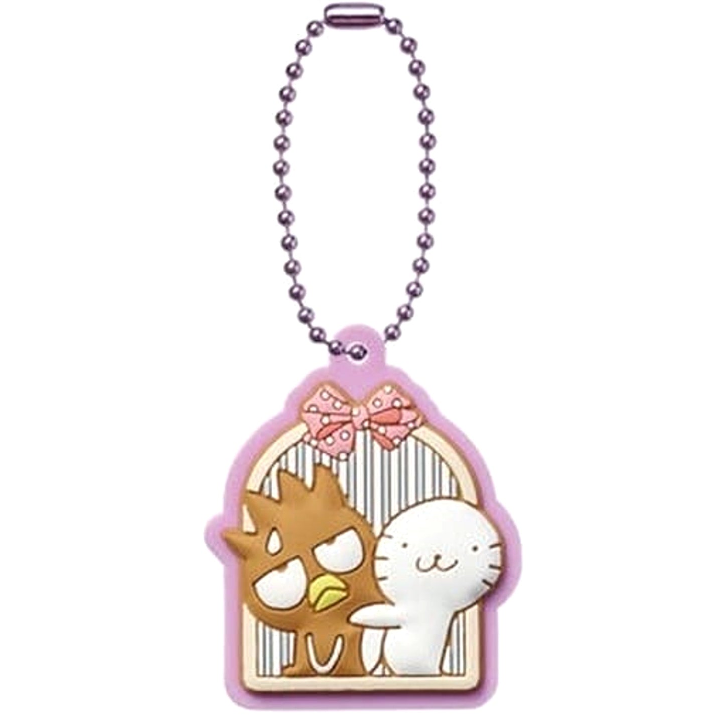 Sanrio Characters Badtz Maru Good Hanamaru 8 Pukkuri Rubber Mascot Gummy 3 Keychains [USED]