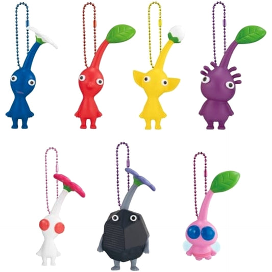 Pikmin Blue Pikmin & Others Mascot & Fruit Gummies All 7 Types Set Keychains [USED]