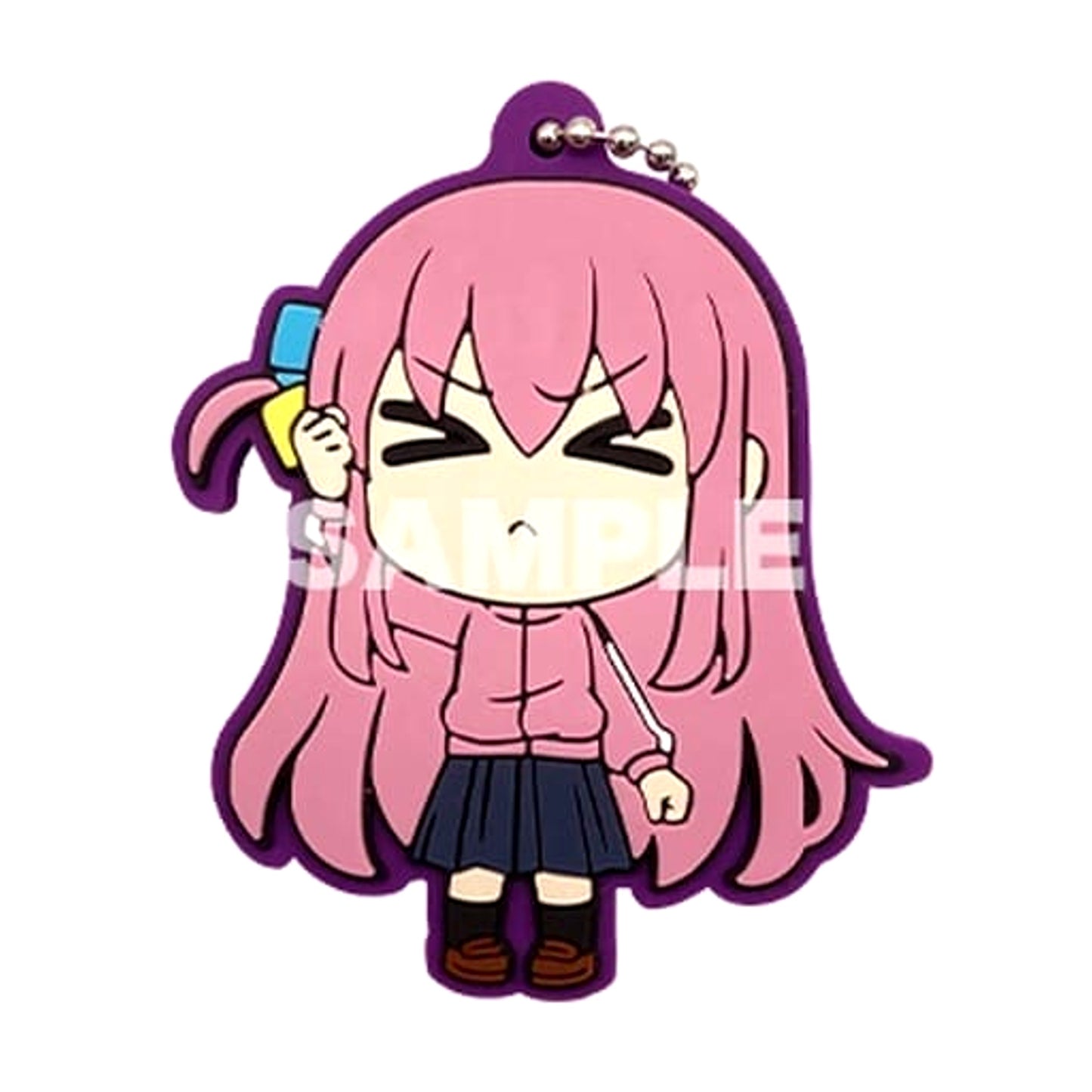 Bocchi The Rock! Hitori Goto I'm Stuck. Rubber Mascot Keychains [USED]