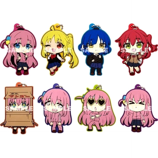 Bocchi The Rock! Hitori Goto & Others Rubber Mascot All 8 Types Set Keychains [USED]