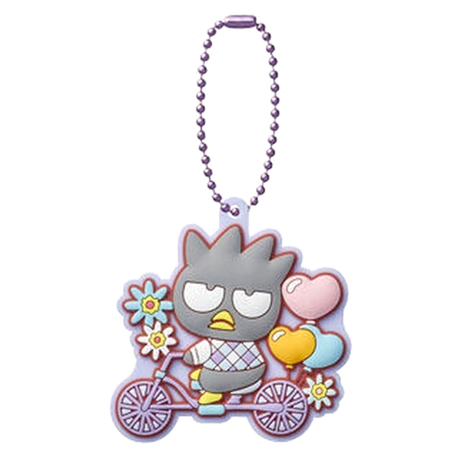 Sanrio Characters Bad Badtz-Maru Pukkuri Rubber Mascot Gummy 5 Keychains [USED]