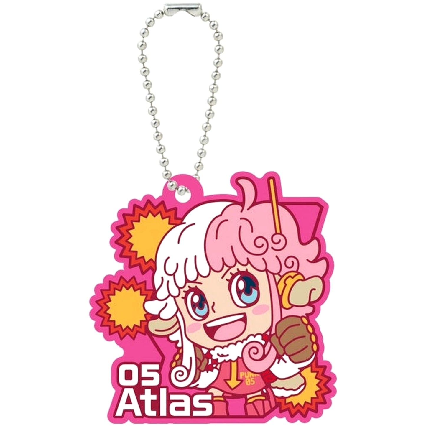 One Piece Atlus 12 Rubbermas Gummies 2 Keychains [USED]