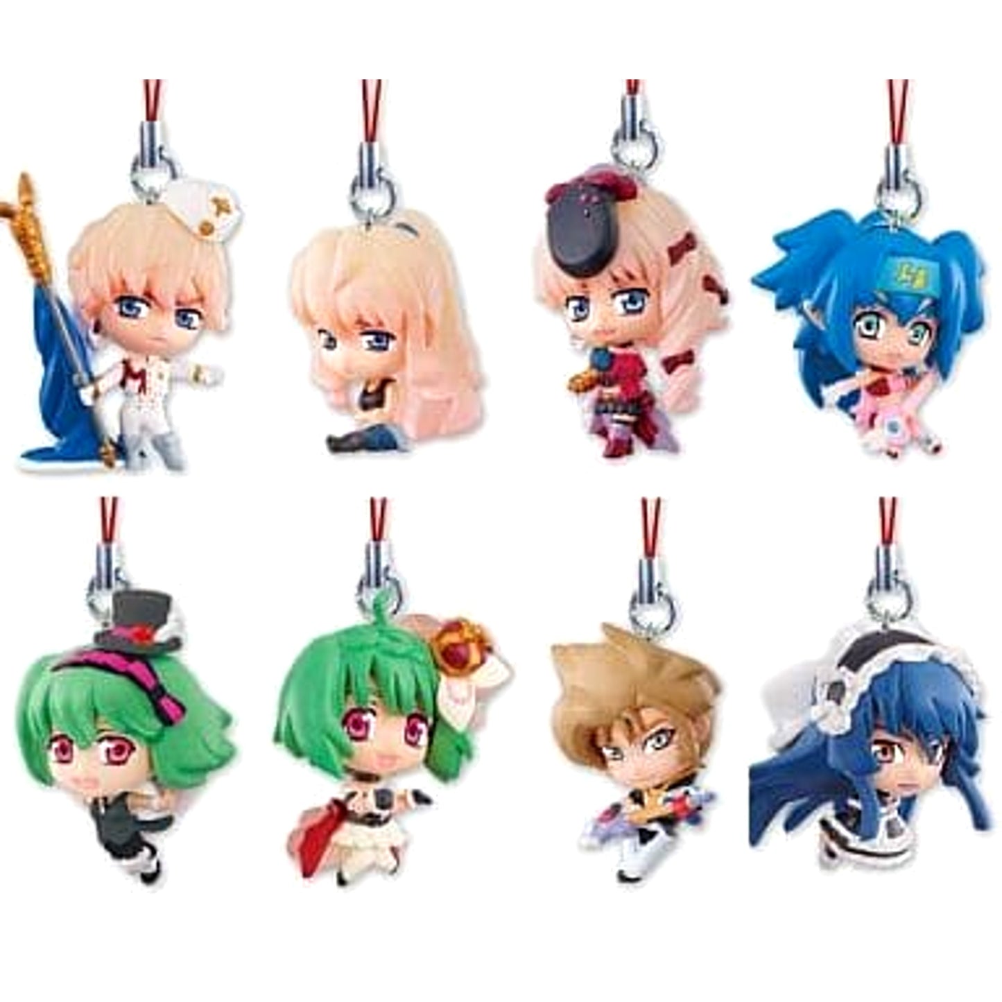 Macross Frontier Movie Ranka & Others Nyan Petit Mascot Final All 8 Types Set Keychains [USED]