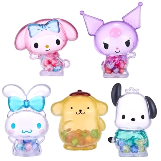 Sanrio Characters My Melody & Others Crystal Cot All 5 Types Set Trading Figure [USED]