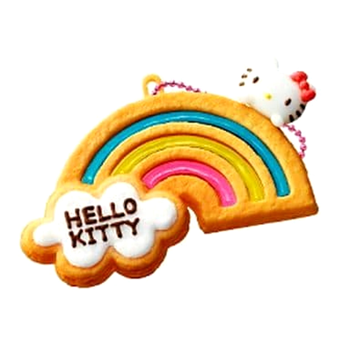 Hello Kitty Rainbow Sparkling Transparent Cookie Mascot Keychains [USED]